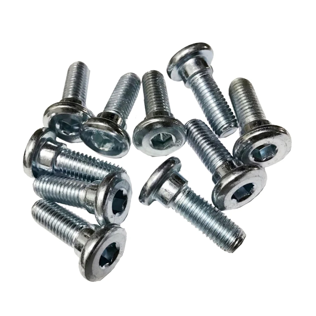M8 x 20mm Stainless steel Bolts Screws Disc Brake Rotor Silver Screws Bolts Replacement Fits for Motorcycle Motorbike