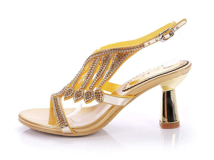 2016 Summer Gold Hot Sale Sexy Elegant Womens Shoes Leatherette Stiletto Heel Thick Heels Sandals Free Shipping Cheap From China16