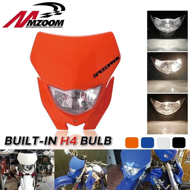

Motorcycle Off Road H4 Headlight For Yamaha Honda WR 450 250 YZ TTR Enduro Supermoto Dirt Bike Motocross Headlight Fairing