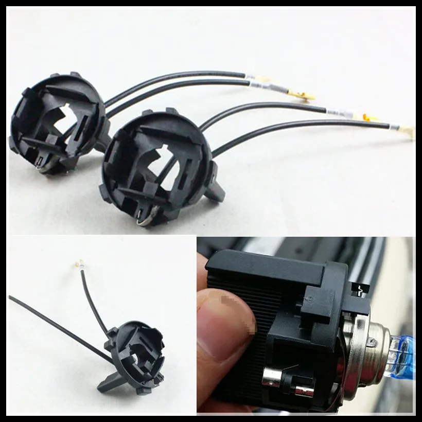 Rockeybright h7 hid adapter xenon lamp holder for volkswagen golf 7 h7 bulb holder hid lamp