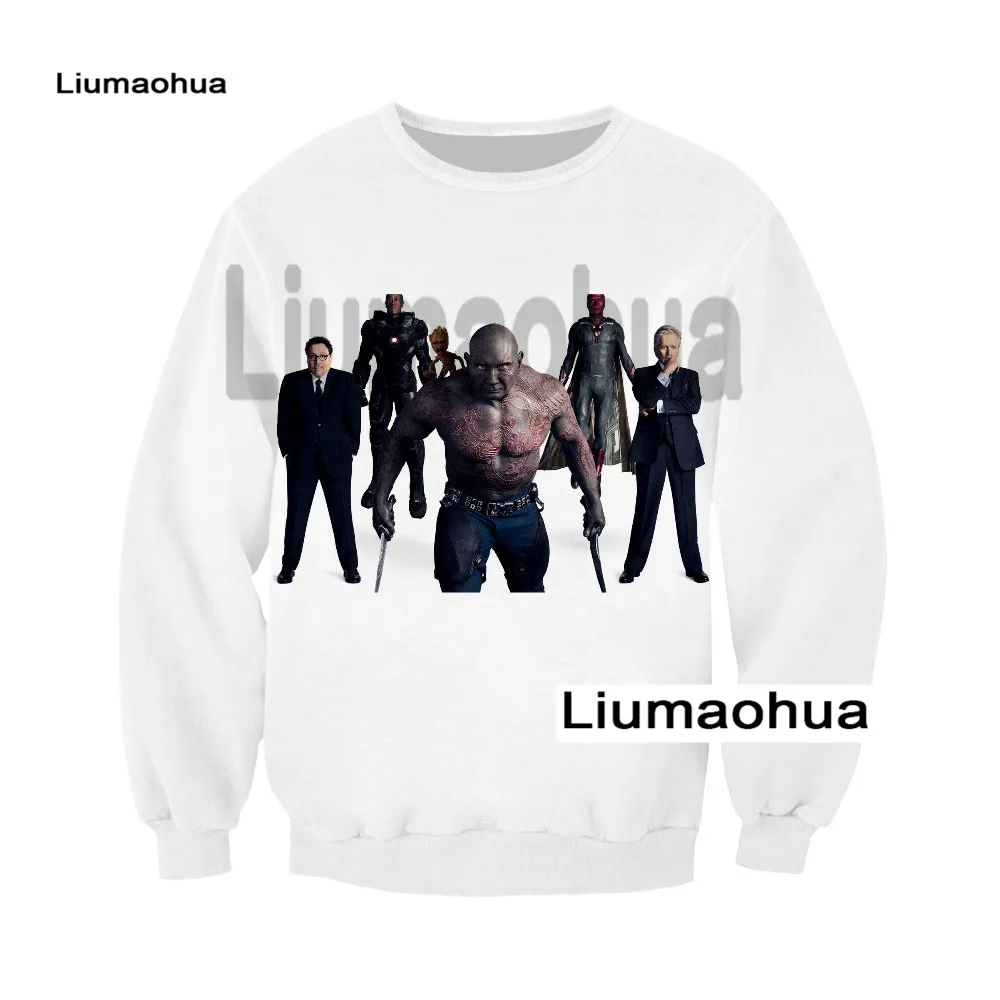 LiumaohuaAvengers Infinite War Sweatshirt Man Wei Casting 3D Anime Fashion Black Sweatshirt Men's Clothing Superhero Sweatshirt 