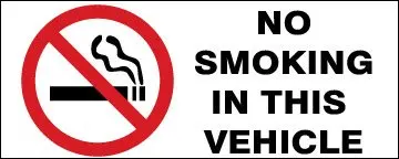 Не курить в этот автомобиль, 5 х 2 дюйма, самоклеющиеся этикетки, код товара pl22, бесплатная доставка