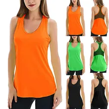 Женская летняя I-shaped майка для бега Спортивная майка для йоги Свободная майка без рукавов для баскетбола быстросохнущая Беговая футболка