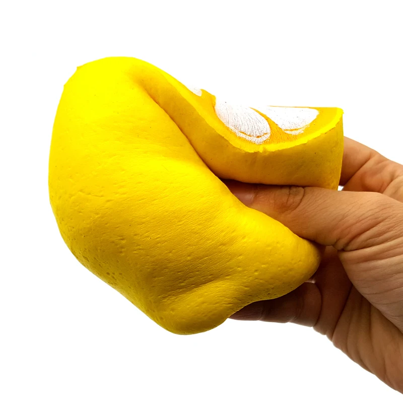 Kawaii Jumbo Squishy Pink Yellow Lemon Super Squishy Slow Rising Fruit Charms Squeeze Toys Phone Strap