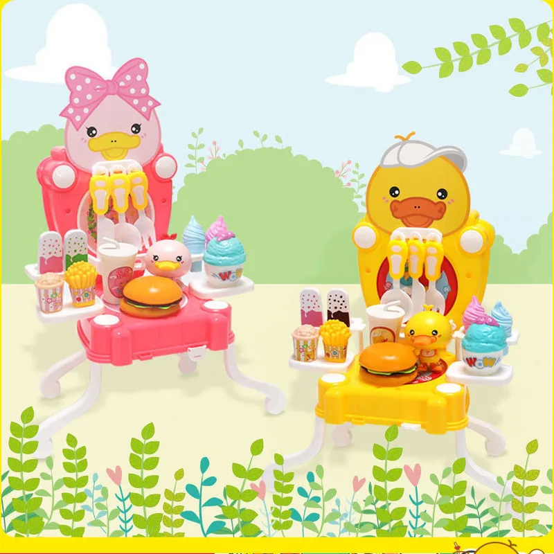 

New Platypus Children's Kitchen Play House Portable Storage Tool Table Toy Set Children's Educational Toy Storage Table