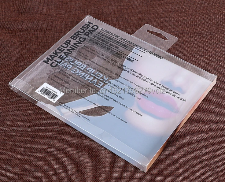 Матовая ламинированная переработанная пластиковая блистерная упаковочная коробка с прозрачным ПВХ Маленькая прозрачная пластиковая коробка печать- PX20159