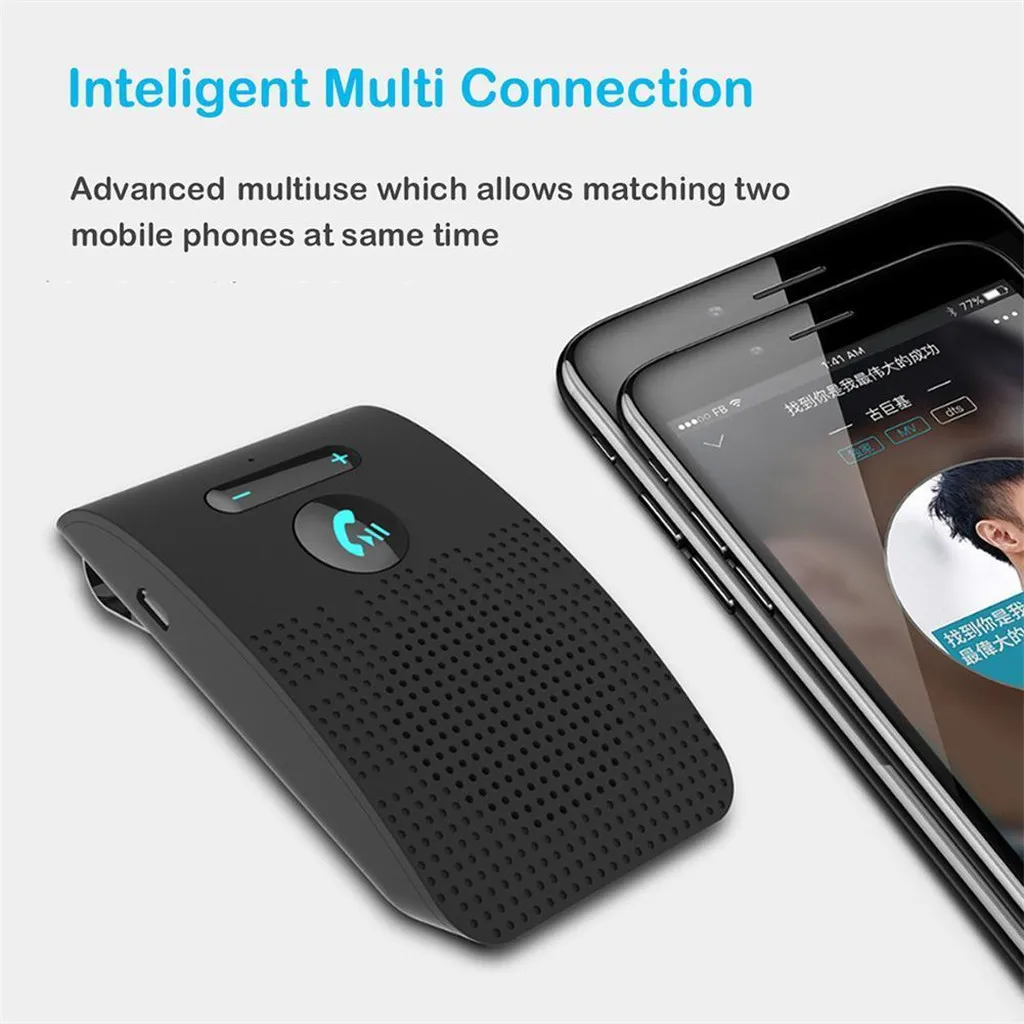 2019 New Arival Hot Sale Universal Bluetooth Car Kit Wireless Handsfree Speaker Phone Visor For Phone con altavoz Dropshipping 2019 New Arival Hot Sale Universal Bluetooth Car Kit Wireless Handsfree Speaker Phone Visor For Phone con altavoz Dropshipping