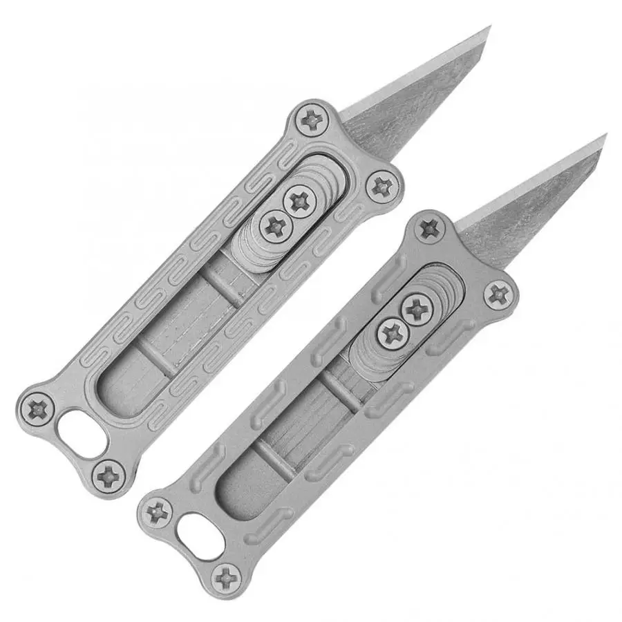 Outdoor Cooking Knife Mini Portable Sturdy Anti-rust Titanium Alloy Knife Paper Cutter EDC Outdoor Tools