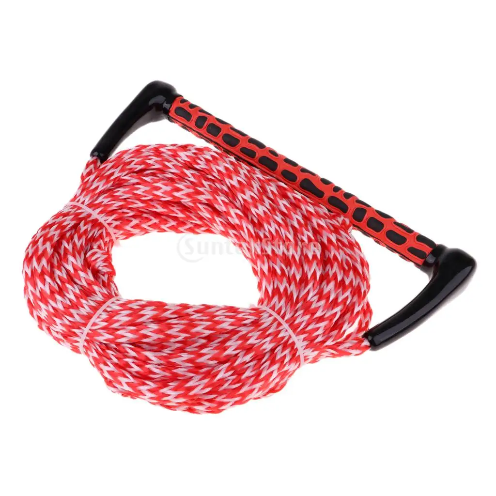 72ft 1 Section Water Ski Rope Tow Harness Leash Cord Line with 15-inch EVA Floatable Handle Grip for Wakeboard Kneeboard Surfing