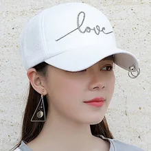 Высококачественная Кепка с металлическим кольцом с козырьком, шапка с вышивкой для женщин, бейсболка