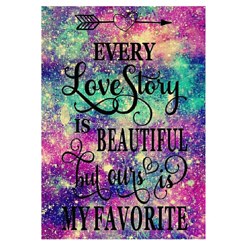

Home Decor Paste Diamond Painting Every Love Story 5D DIY Embroidery Paintings Rhinestone Pasted 30X40CM Dropship March1