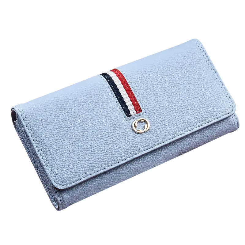 Long Wallet2 Женский кошелек из искусственной кожи, большой дизайн, клатч, Женский кошелек из воловьей кожи, прошитая пряжка, модная сумка для мобильного телефона - Цвет: Long Wallet2