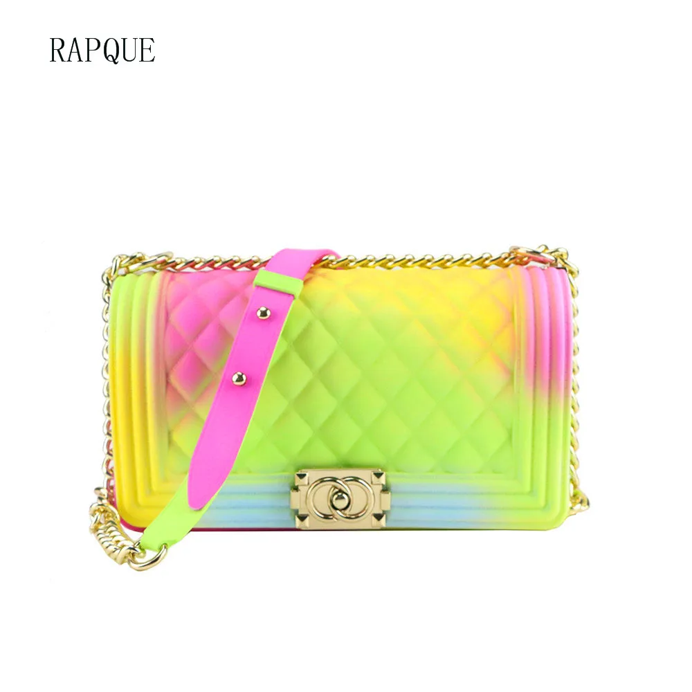 حلوى الهلام حقيبة كتف الملونة crossbody أكياس النساء قوس قزح رفرف حقيبة ساعي PVC whaterproof الشاطئ يد مبطن محفظة حلوى الهلام حقيبة كتف الملونة crossbody أكياس النساء قوس قزح رفرف حقيبة ساعي PVC whaterproof الشاطئ يد مبطن محفظة