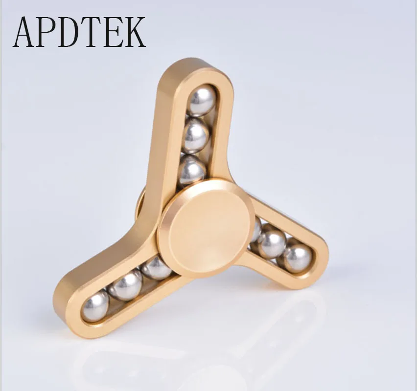 APDTEK 2017 Hand Spinner Metal Fidget For EDC and ADHD Rotation Time Long Anti Stress Decompress Adults/Kids Toys Gift - Цена: 