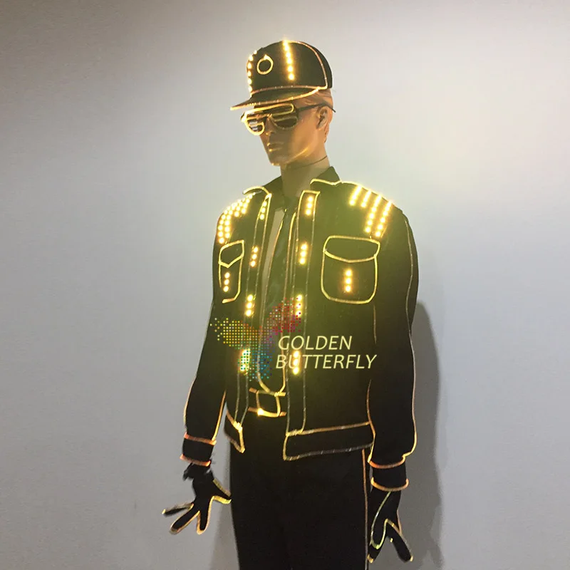  2019 LED Clothing SD Card Computer Programmed Luminescent Performing Apparel LED Performing Apparel