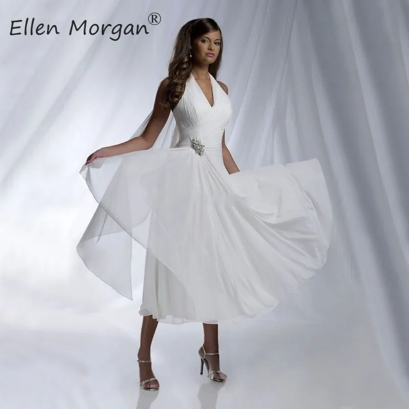 Short Summer Beach Chiffon Wedding Dresses For Women 2019 Sexy