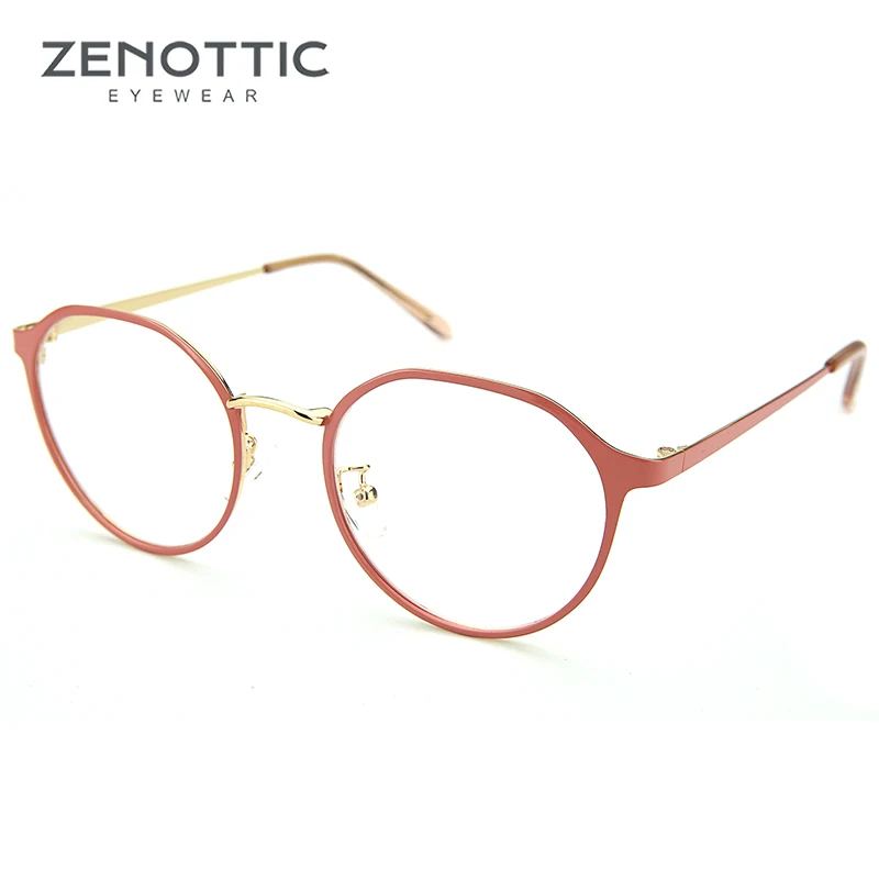 ZENOTTIC винтажная круглая рамка очки по рецепту женские ретро оптические для