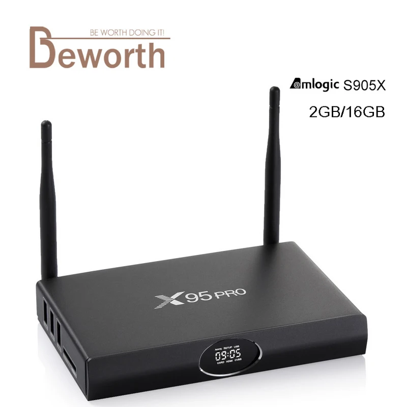 

Metal Case X95 PRO Android 6.0 TV BOX 2GB 16GB Amlogic S905X Quad Core 1G 8G Wifi HDMI Bluetooth 4.0 Smart Set-top Box VS X96