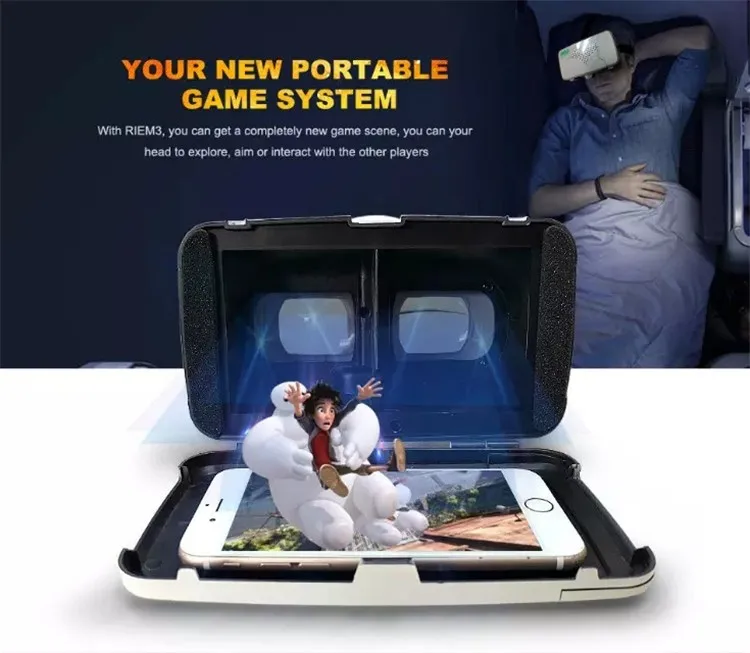 New Ritech III 3D VR Glasses RIEM3 Virtual Reality Head Mount Google Cardboard Oculus Rift DK2 Box for 4.7 ~ 6.0 Inch SmartPhone (25)