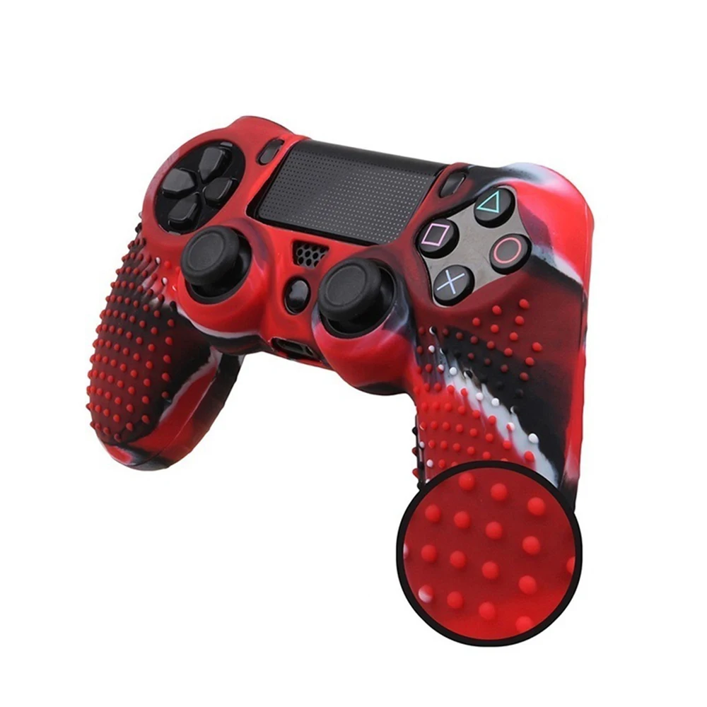 Силиконовый гелевый мягкий резиновый защитный чехол для Playstation 4 dualshock 4 PS4 Pro Slim контроллер - Цвет: Красный