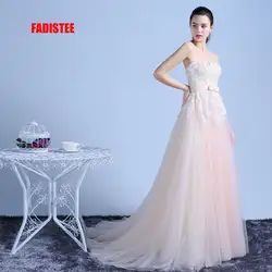 FADISTEE Новое прибытие Классический праздничное платье вечернее платье Vestido de Festa Роскошные атласные платье сексуальный без бретелек Длинные