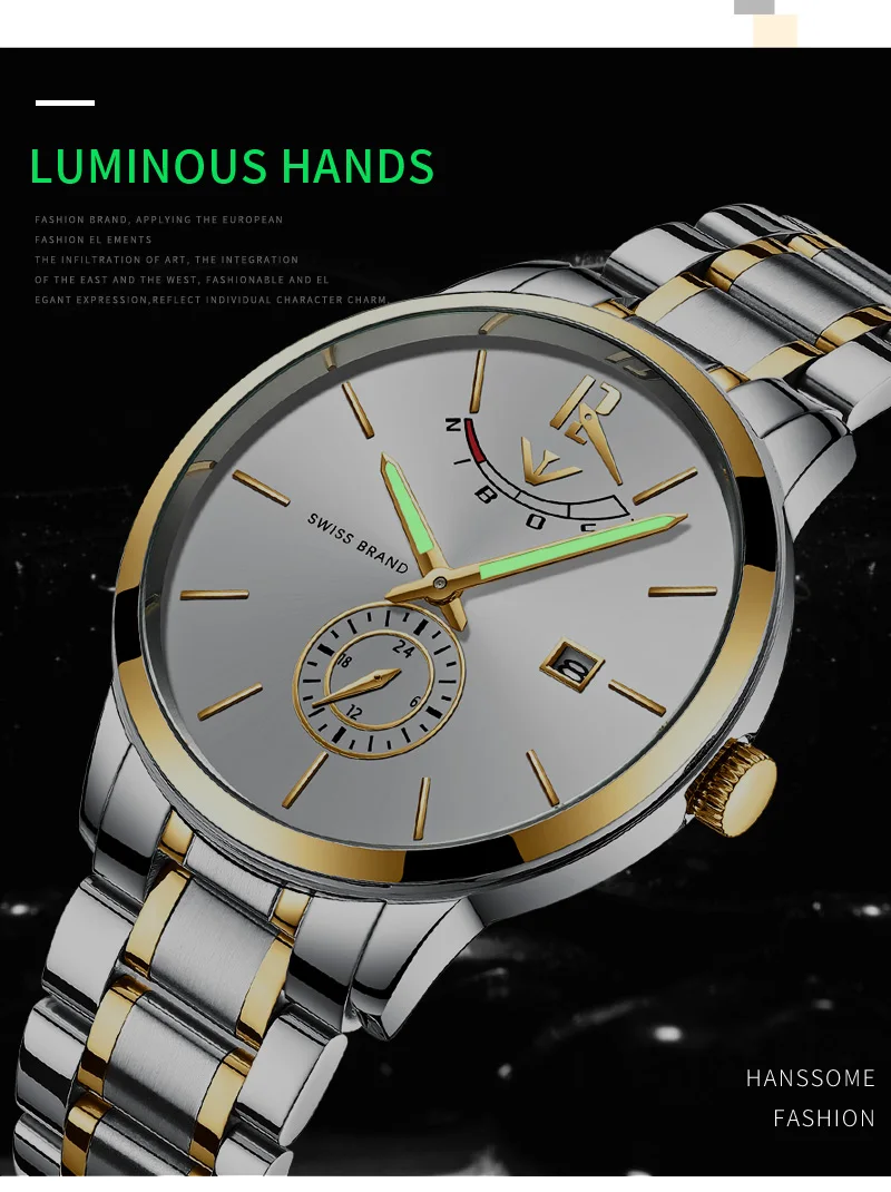 NIBOSI золотые часы мужские роскошные брендовые Модные кварцевые наручные часы водонепроницаемые повседневные мужские часы из нержавеющей стали Relogio Masculino