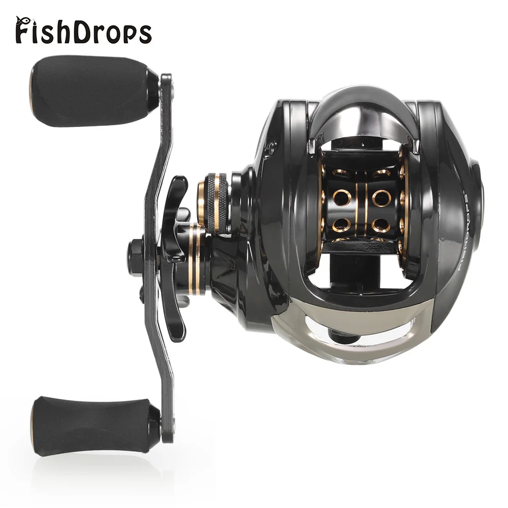 Рыболовная катушка Fishdrops 7 2: 1 из углеродного волокна для заброса приманки 17 +