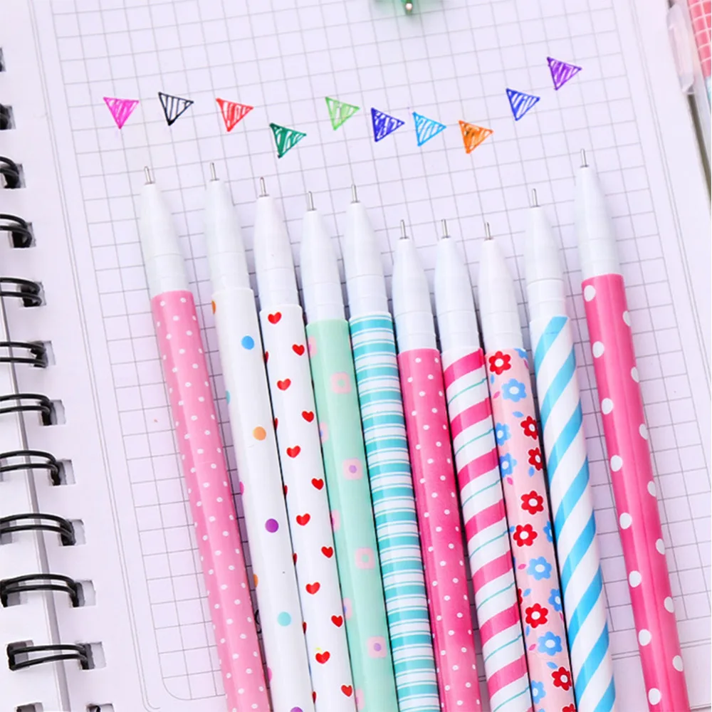 10 шт цветные гелевые ручки забавные канцелярские принадлежности креативный подарок капиллярные ручки для шариковых ручек роскошные подарочные ручки случайным образом