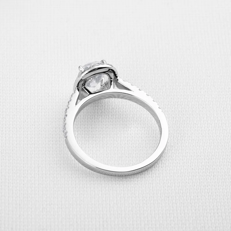 AINOUSHI Роскошные 1,25 карат овальной огранки Sona кольцо с микро проложили nscd Halo Кольцо Для свадебное кольцо для женщин Halo Кольцо Обручальные кольца