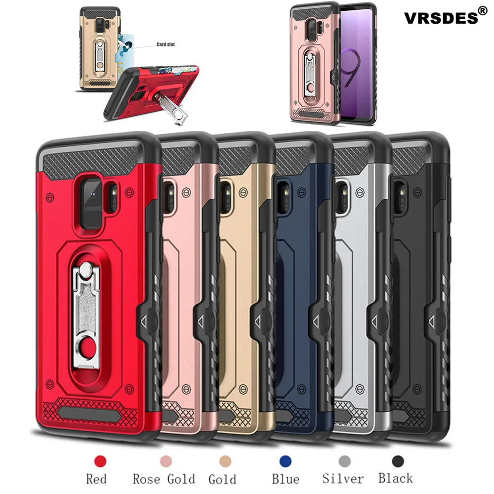 For Samsung Galaxy Note 9 8 S9 S8 Plus J3 J5 2017 Hybrid Silicone Back Cover Kickstand A6 A7 A8 A9 J4 J6 2018 | Мобильные телефоны