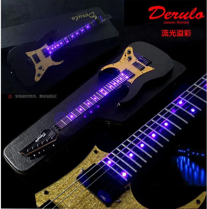 Single Wave 2015 New electric guitar LED colorful electric guitar in