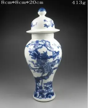 

Exquisite Chinese Handmade Blue and White Porcelain Flower and Bird Jar / Pot