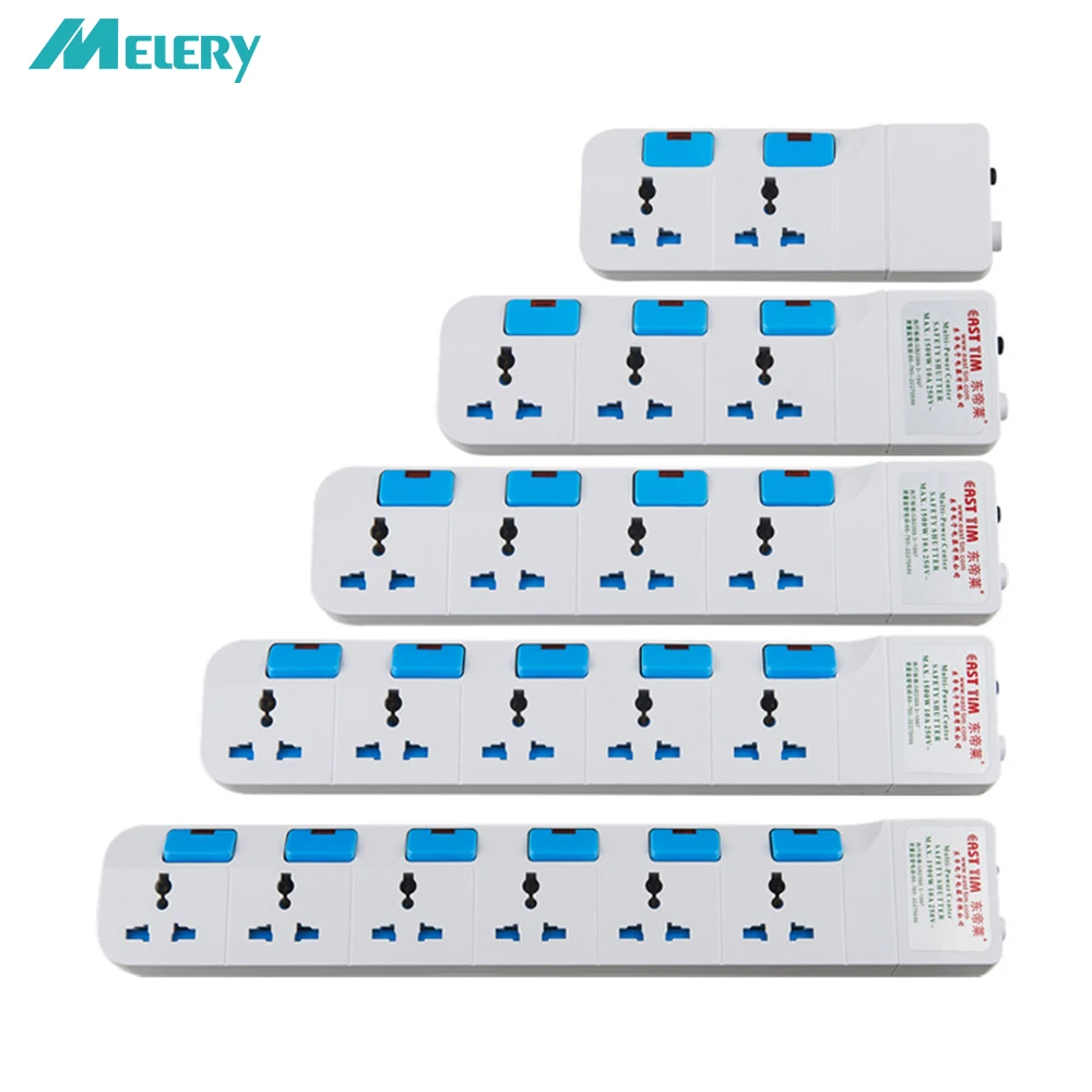 

Power Strip 3/4/5/6 AC Universal Outlets Plug Socket with USB 1.8m/9.8ft Extension Cord Individual Switched Surge Protector