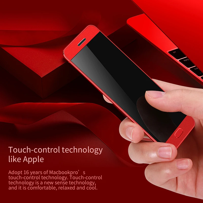 Ultra thin Card Smart Phone Student Lady Mobilephone 1.54 inch Touch Mini Cellphone MP3 MP4 Music Playing Bluetooth Dialer (4)