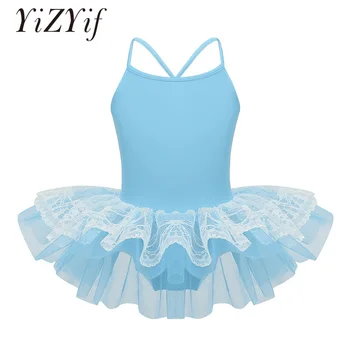 

YiZYiF Kids Ballet Tutu Dress layered lace ballet dress for girl Ballet Dance Gymnastics Leotard clothing dance ballet dancewear