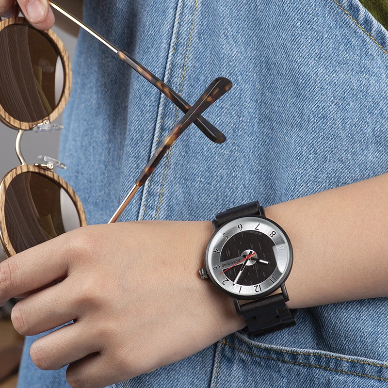 BOBO BIRD Wood Watch Quartz Wristwatch With Big Dial Fashion Simple Design For Men and Women Timepieces Relogio C-Q23
