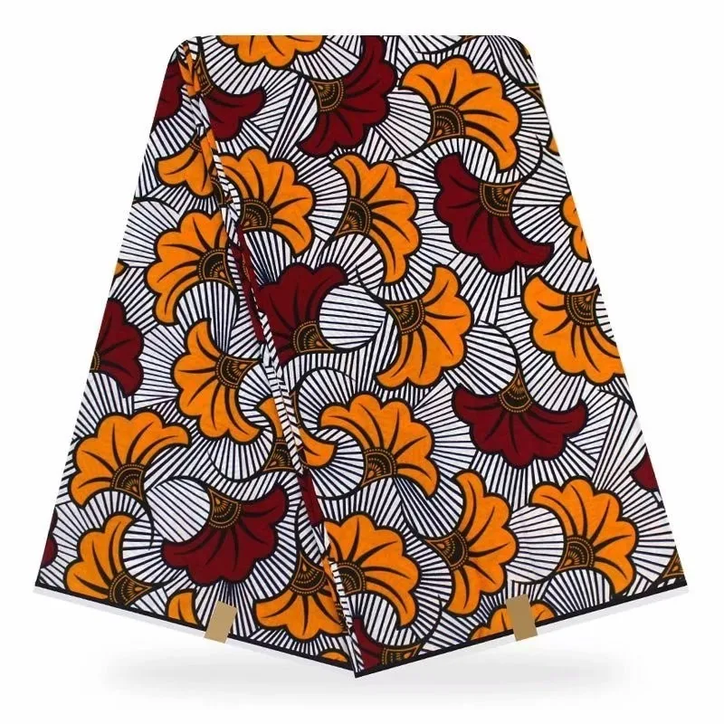High Quality Cotton Fabric African Ankara Veritable Wax Cloth Veritable Wax African Real Dutch Wax 6yards/piece For Wedding - Цвет: as picture