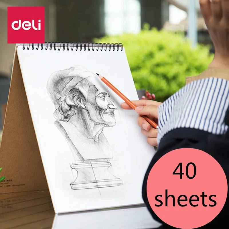 Deli Sketch Book Artist Painting Paper Student Painting Drawing Sketching  Practice Paper 16K/8K/B5 Sketch Book Painting Supplies