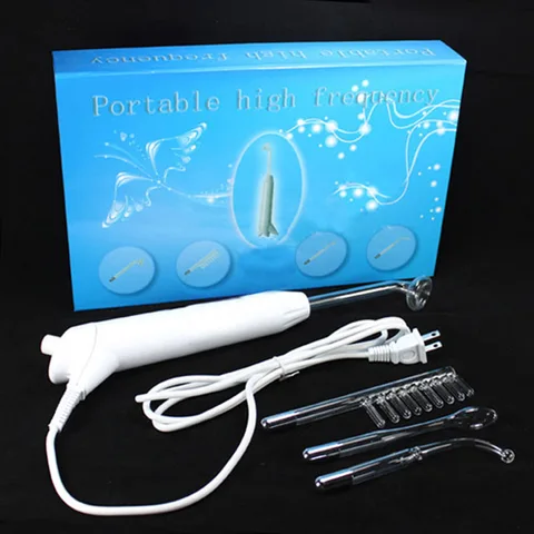Portátil de Alta Cuidados com a Pele do Cabelo Frequência Face Darsonincendival Facial Remoção Acne Spa Salão Beleza Equipamentos Eletrodo 4 Ray