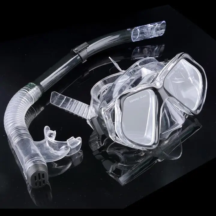 

Silicone Scuba Diving Mask Snorkel Glasses Set Anti Fog Goggles Snorkel Glasses Swimming Pool Diving Equipment