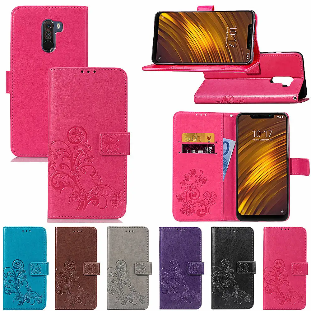 

Leather Capa For Xiaomi Pocophone F1 Case Flip Cover Wallet Phone Bag for Xiaomi Pocophone F1 Case Back Soft Silicone Coque Skin