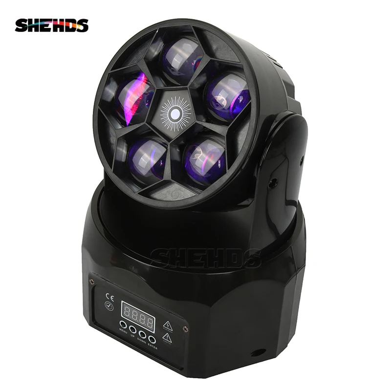 Светодиодный луч + мойка Five глаза пчел 5x12 Вт RGBW DMX512 сценическое освещение для