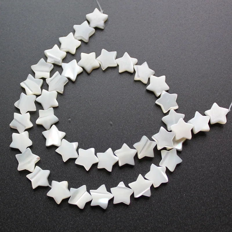 30Pc/Pack White Natural Mother Of Pearl Shell Five Pointed Star Diy ...