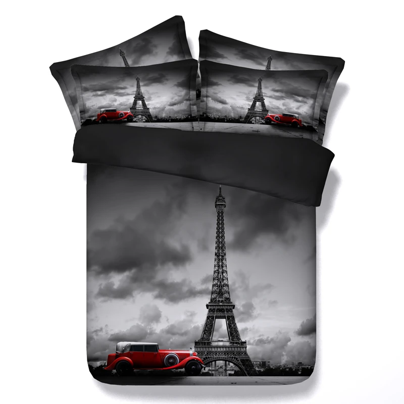 Eiffel Tower Comforter Set Paris 3d Bedding Sets Bed Sheets Duvet Cover Bedspread Quilt Queen Size Super King Twin Double 5pcs Super King 3d Bedding Setsbedding Set Aliexpress