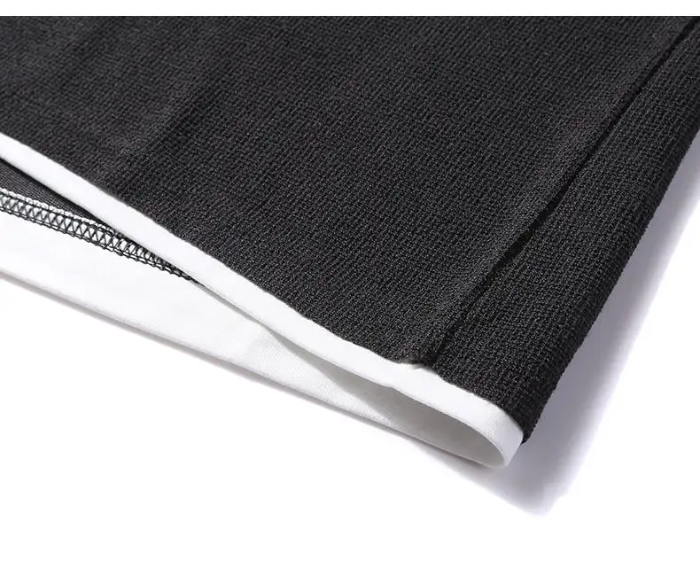 False Two-pieces Sweatshirts Male Solid Hoody Hoodies Men Simple Pattern Autumn Spring Winter Streetwears 2019 Brand New Fashion 12