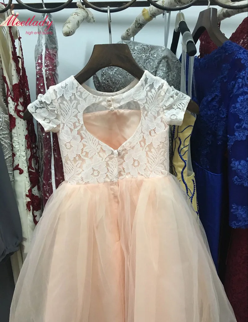flower girl dresses with heart back
