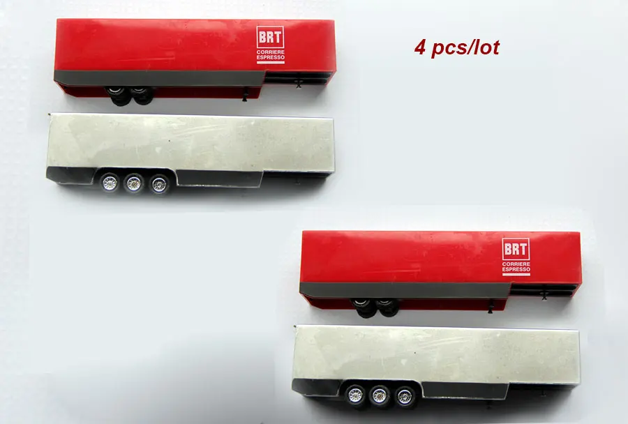 

2 PCS 1/87 Ho Scale Container Truck Trailer Wheel Movable Exquisite Simulation Model Train Suitable Sand Table Scene