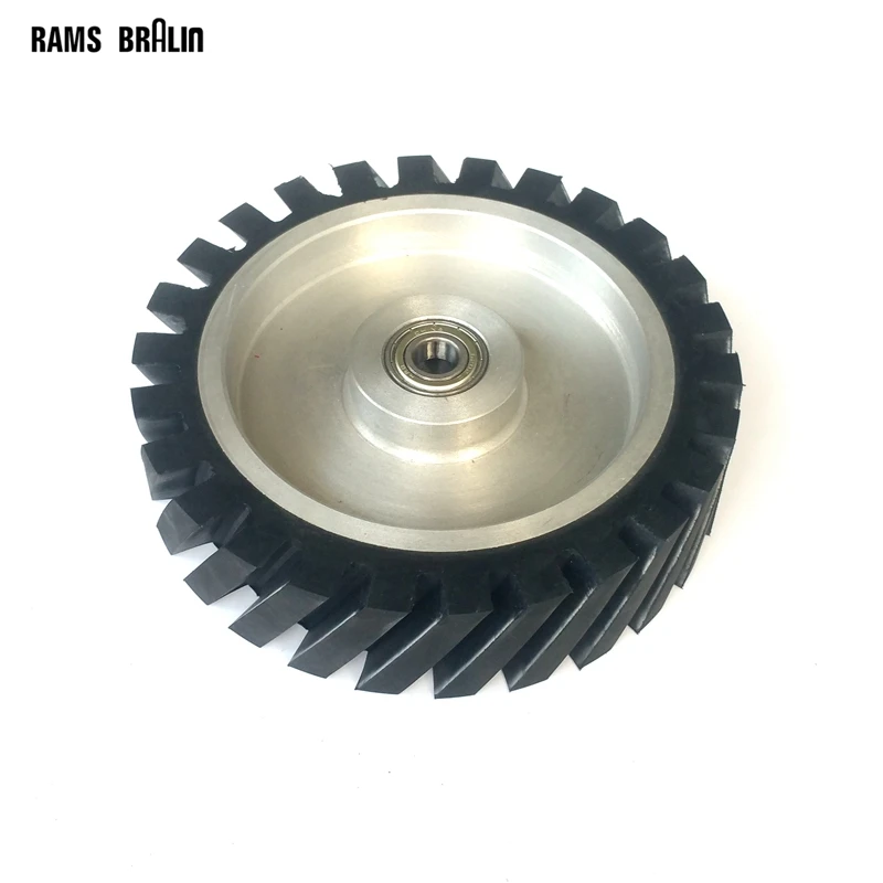 Buy 200*50mm Serrated Rubber Contact Wheel Belt Sander