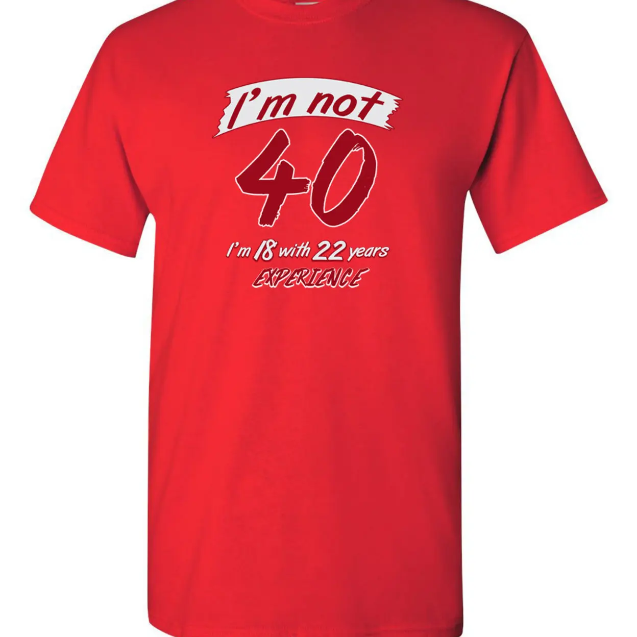 I'm Not 40 I'm 18 Funny Humor Adult DT T-Shirt Tee 1175 (1)