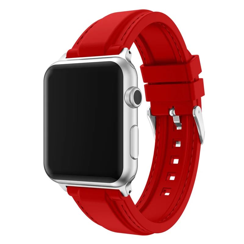 Силиконовый ремешок для apple watch группа 42 мм/38 резиновая часы браслет ремешок для iwatch serise 1 serises 2